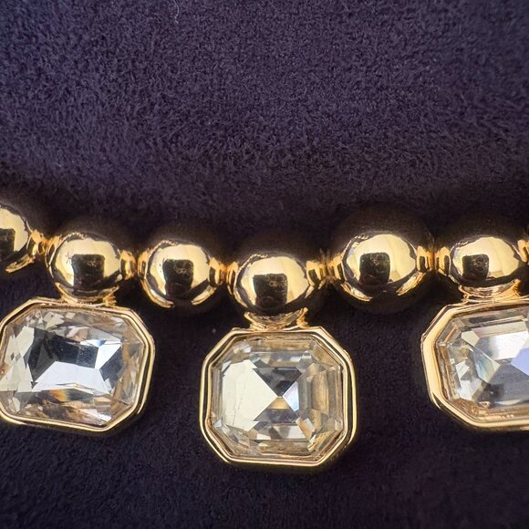 Aqua Gold Large Rhinestone Necklace NWT - Picture 12 of 12